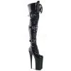 Pleaser Lace-up And Buckle Thigh High Boots With 10-inch Heels
