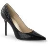 Pleaser Pointed-Toe Pump 4-inch Heel, Snake Print Leather Classique-20SP