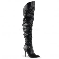 Pleaser Thigh High Scrunch Boot With 4-inch Spike Heel 3-colors PS-CLASSIQUE-3011