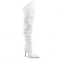 Pleaser Thigh High Scrunch Boot With 4-inch Spike Heel 3-colors PS-CLASSIQUE-3011