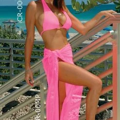 Shore Trendz ST Swim Collection ST-ST319G-SRG1 Mesh Long Sarong Wrap Skirt