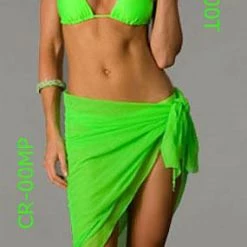 Shore Trendz ST Swim Collection ST-ST319G-SRG1 Mesh Long Sarong Wrap Skirt