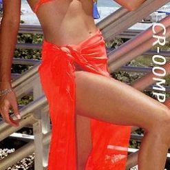 Shore Trendz ST Swim Collection ST-ST319G-SRG1 Mesh Long Sarong Wrap Skirt