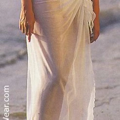 Shore Trendz ST Swim Collection ST-ST319G-SRG1 Mesh Long Sarong Wrap Skirt