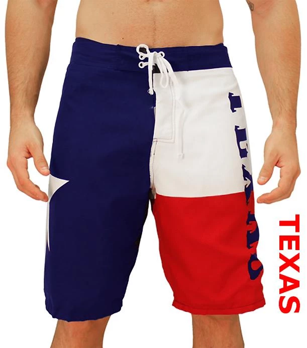 Calhoun Texas Flag Boardshorts Swim Trunks