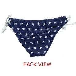 Calhoun Swimwear American Flag Stars Side Tie Bikini 2-pc Set