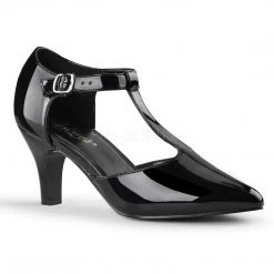 Pleaser Faux Leather D'orsay T-Strap Pump Shoes With 3-inch Heel