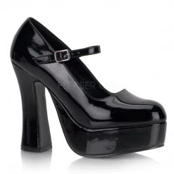 Pleaser Mary Jane Platform Shoes With 5-inch Chunky Heels 4-colors