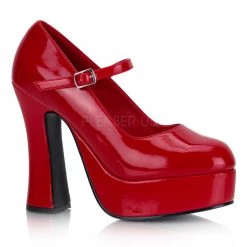 Pleaser Mary Jane Platform Shoes With 5-inch Chunky Heels 4-colors