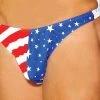 Elegant Moments American Flag Men's Thong Swimsuit