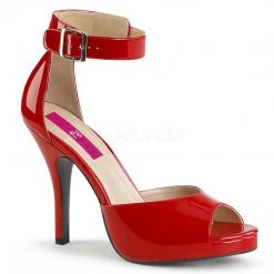 Pleaser Closed Back Sandal With Ankle Strap And 5-inch Heel 5-colors