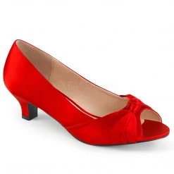 Pleaser Satin Peep Toe Pumps With 2-inch Heels 5-colors