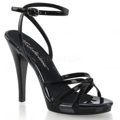 Pleaser Ankle Strap Strappy Ankle Wrap Platform Sandal Shoe With 4.5-inch Heel 4-colors PS-FLAIR-436