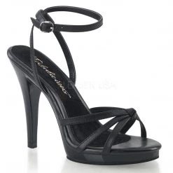 Pleaser Ankle Strap Strappy Ankle Wrap Platform Sandal Shoe With 4.5-inch Heel 4-colors PS-FLAIR-436