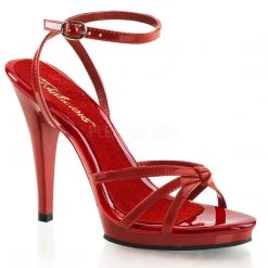 Pleaser Ankle Strap Strappy Ankle Wrap Platform Sandal Shoe With 4.5-inch Heel 4-colors PS-FLAIR-436