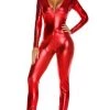 ForPlay Shiny Metallic Scoop Neck Jumpsuit 7-Colors Costumes