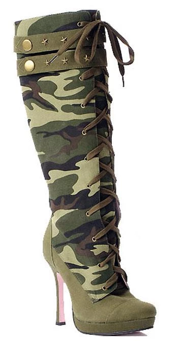 Leg Avenue Camouflage Knee High Boots