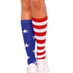 Leg Avenue LegWear USA American Flag Knee High Stockings