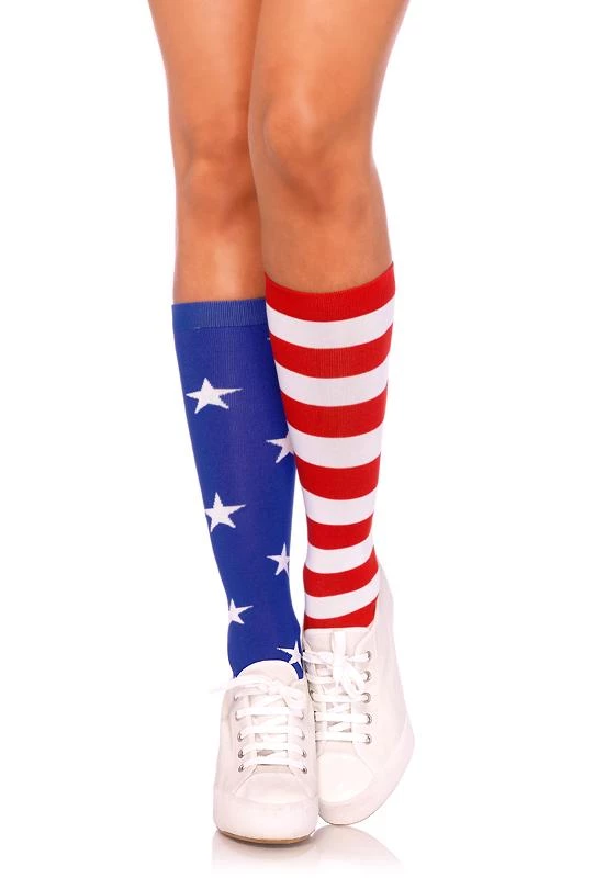 Leg Avenue LegWear USA American Flag Knee High Stockings