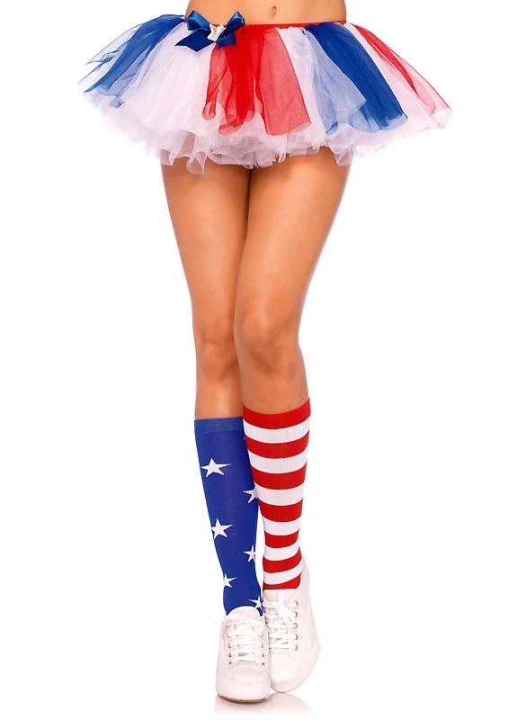 Leg Avenue LegWear USA American Flag Knee High Stockings