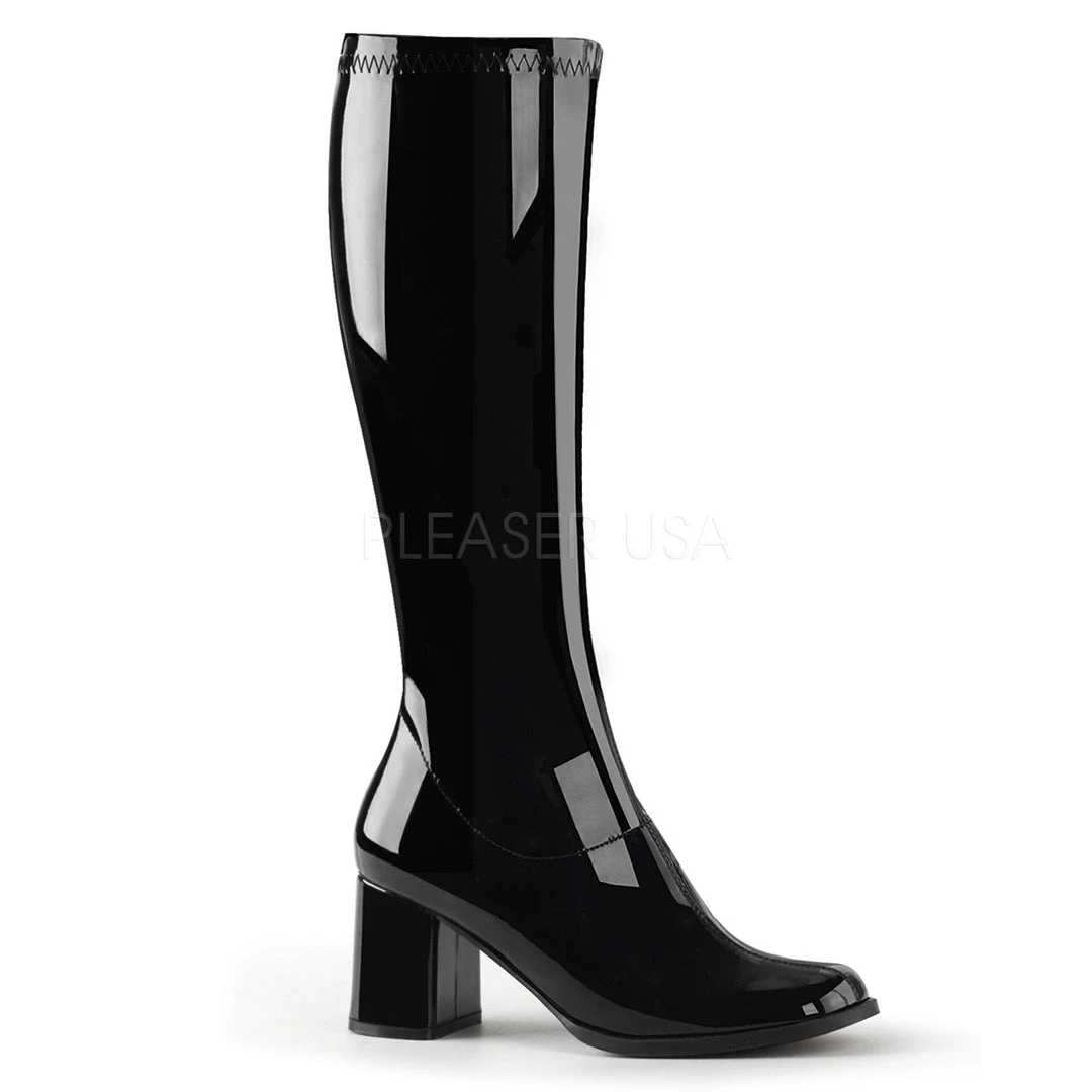 Pleaser GoGo Boots 3-inch Heel 12-colors Silver