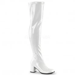 Pleaser Thigh High Boots With 3-inch Block Heel GOGO3000