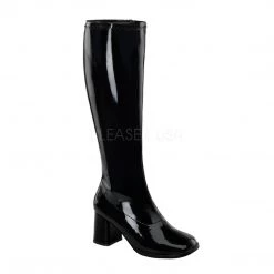 Pleaser Knee High Plus Size Wide Calf GoGo Boots With 3-inch Heels