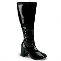 Pleaser Knee High Plus Size Gogo Boots 3-inch Heel