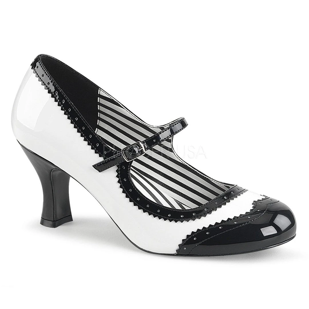Pleaser Spectator Mary Jane Pump Shoes With 3-inch Kitten Heel PS-JENNA-06