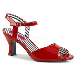 Pleaser Ankle Strap Peep Toe Sandal Shoe With 3-inch Heel 4-colors PS-JENNA-09