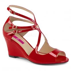 Pleaser High Heel Sandals Strappy Wedge Sandal Shoes With Cutout Detail And 3-inch Heel 4-colors