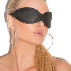 Elegant Moments Leather Figure-8 Blindfold