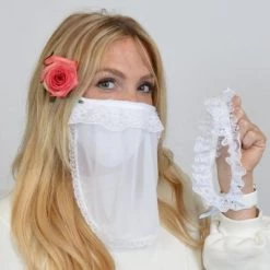 Minor Creations White Bridal Face Mask