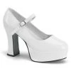 Pleaser Mary Jane Shoes With 4-inch Chunky Heels -Red/White/Black PS-MARYJANE-50