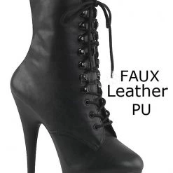 Pleaser Ankle Boots 6-inch Spike Heels -Red Or Black