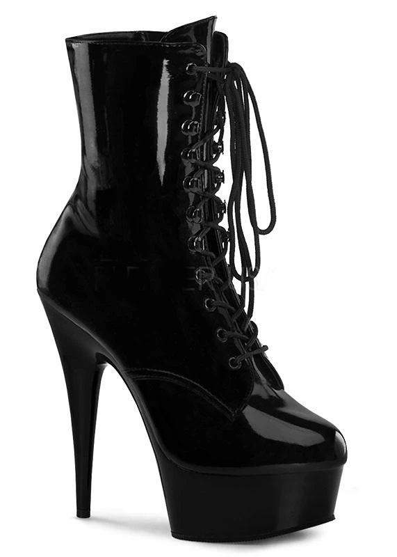 Pleaser Ankle Boots 6-inch Spike Heels -Red Or Black