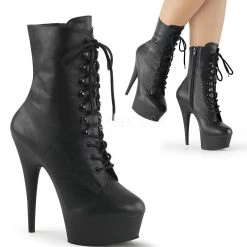 Pleaser Ankle Boots 6-inch Spike Heels -Red Or Black