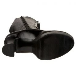 Pleaser PS-Exotica-2020 Lace-up GoGo Boots With 4-inch Chunky Heel -Black/Red/White Flag Gear