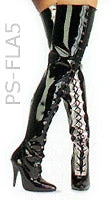 Pleaser Lace-up Thigh High Boots 5-inch Heels PS-FLAMINGO