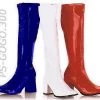 Pleaser Flag Gear Red, White Or Blue GoGo-300-USA Knee High Boots 3-inch Heel