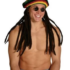 Rasta Tam With Dreadlocks Costume Hat