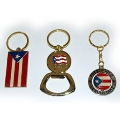 Ruffin Flag Gear Puerto Rico Flag Key Ring 3-pc Set
