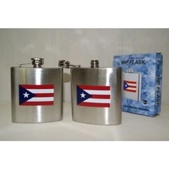 FantasiaWear7 Puerto Rico Flag 6-oz Flask Flag Gear