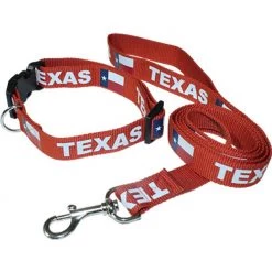 Ruffin RF-602830 Texas Flag Dog Collar & Leash Set Flag Gear