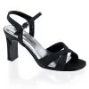 Pleaser Black Sandals With 3-inch Block Heels PS-ROMANCE-313 Ankle Strap
