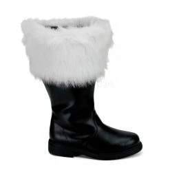 Pleaser Men's Wide Calf Santa Boots With Fur Cuff
