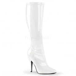 Pleaser Plain Stretch Knee Boot With 5-inch Spike Heel 3-colors PS-SEDUCE-2000