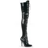 Pleaser Sizes 6 D-Ring Lace-Up Thigh High Boots 5-inch Spike Heels PS-SEDUCE-3024