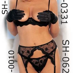 Shirley Scalloped Embroidery Lace Garter Belt Lingerie