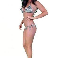 Shore Trendz Swimwear Camouflage Tie Side Bikini Brazilian Back 2-pc Set